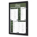Venkovní vitrína na Menu pro prospekty 4xA4 - Černá