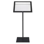 Volně stojící Stojan Menuboard s vitrínou 2x A4 - Černý