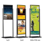 ECO Infoboard s rámem na plakát 50x170 - Černý A-Z Reklama CZ