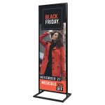 Plakátový stojan se zaklapávacím rámem 2xA1 - Černý