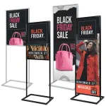 Plakátový stojan se zaklapávacím rámem A1 - Černý A-Z Reklama CZ
