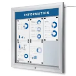 SCT PREMIUM Venkovní prosvětlená LED vitrína 6xA4