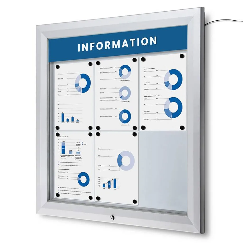 SCT PREMIUM Venkovní prosvětlená LED vitrína 6xA4 A-Z Reklama CZ