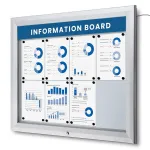 SCT PREMIUM Venkovní prosvětlená LED vitrína 8xA4