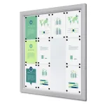 Venkovní uzamykatelná vitrína Slim 12x A4 - Stříbrná A-Z Reklama CZ