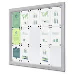 Venkovní uzamykatelná vitrína Slim 15x A4 - Stříbrná