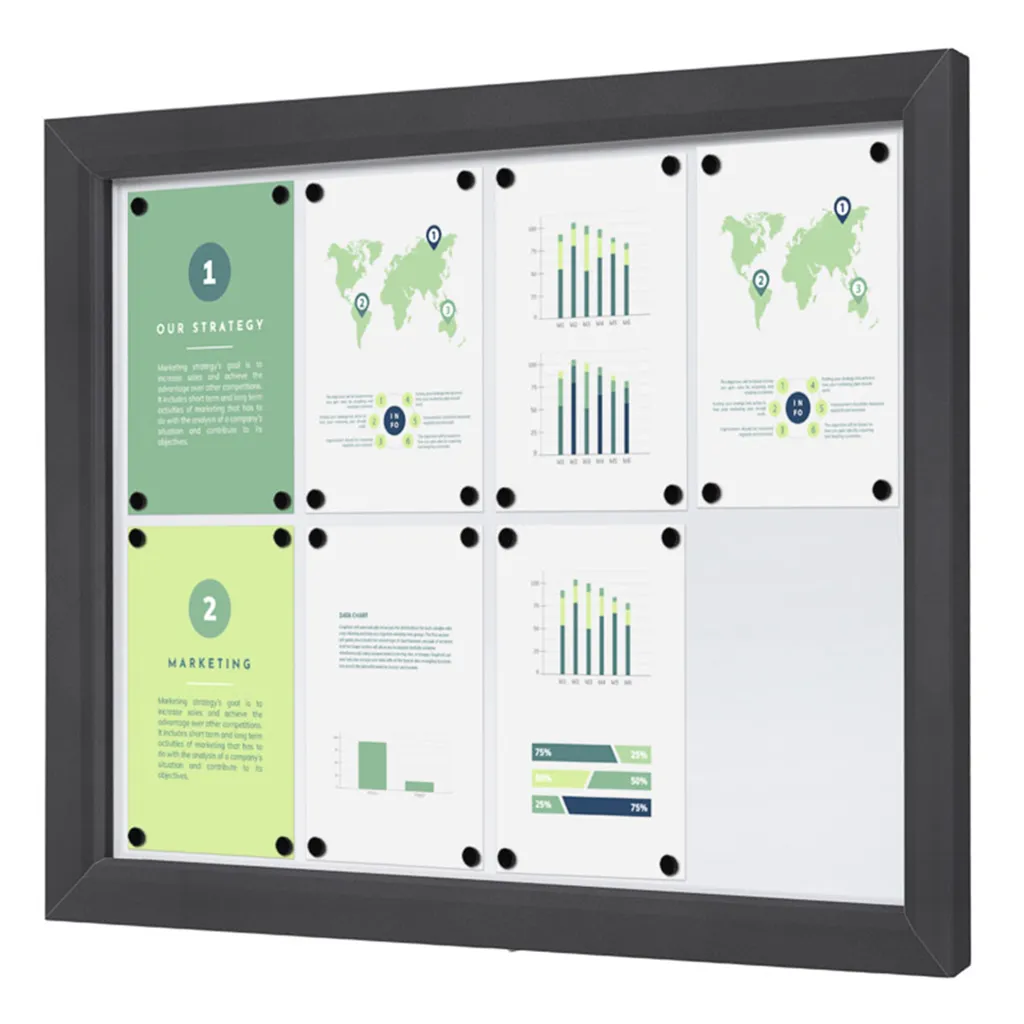 Venkovní uzamykatelná vitrína Slim 8x A4 - Antracit