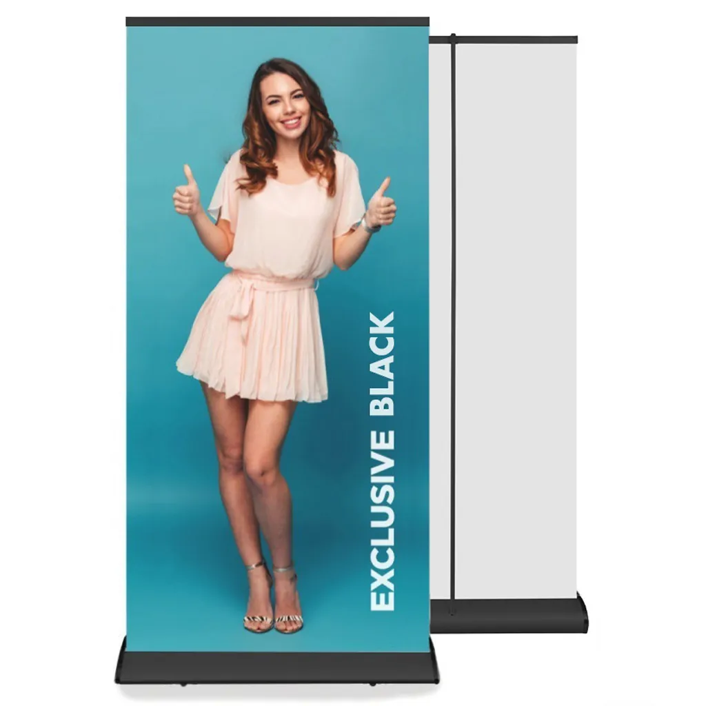 Roll Up Banner Exclusive 100x200 cm - konstrukce - Černý A-Z Reklama CZ