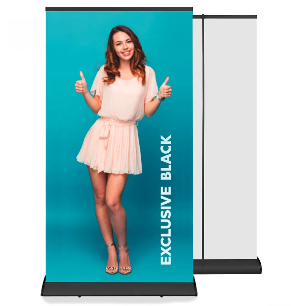 Roll Up Banner Exclusive 120x200 cm - konstrukce - Černý A-Z Reklama CZ