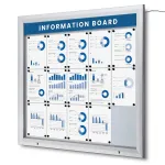 SCT PREMIUM Venkovní prosvětlená LED vitrína 15xA4