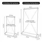 Stolní mini Roll Up Banner formát A3 konstrukce A-Z Reklama CZ