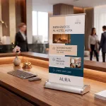 Stolní mini Roll Up Banner formát A3 s tiskem A-Z Reklama CZ