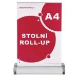 Stolní mini Roll Up Banner formát A4 s tiskem A-Z Reklama CZ
