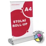 Stolní mini Roll Up Banner formát A4 s tiskem
