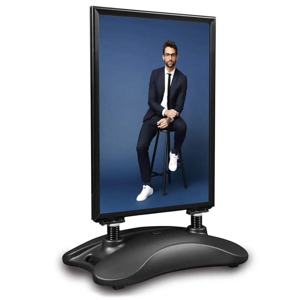 Venkovní stojan Windtalker Hampton A0 - Černý rám A-Z Reklama CZ