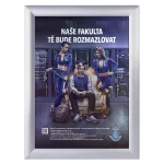 Plakátový rám s protipožární certifikací B1 profil 25 mm - Ostrý roh A4 A-Z Reklama CZ
