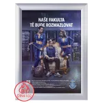 Plakátový rám s protipožární certifikací B1 profil 25 mm - Ostrý roh A4