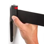 Bariérový navíjecí 3m pás k uchycení na zeď - černý kryt A-Z Reklama CZ