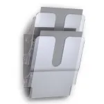 FLEXIPLUS zásobník na letáky 2x A4 na výšku - Čirý