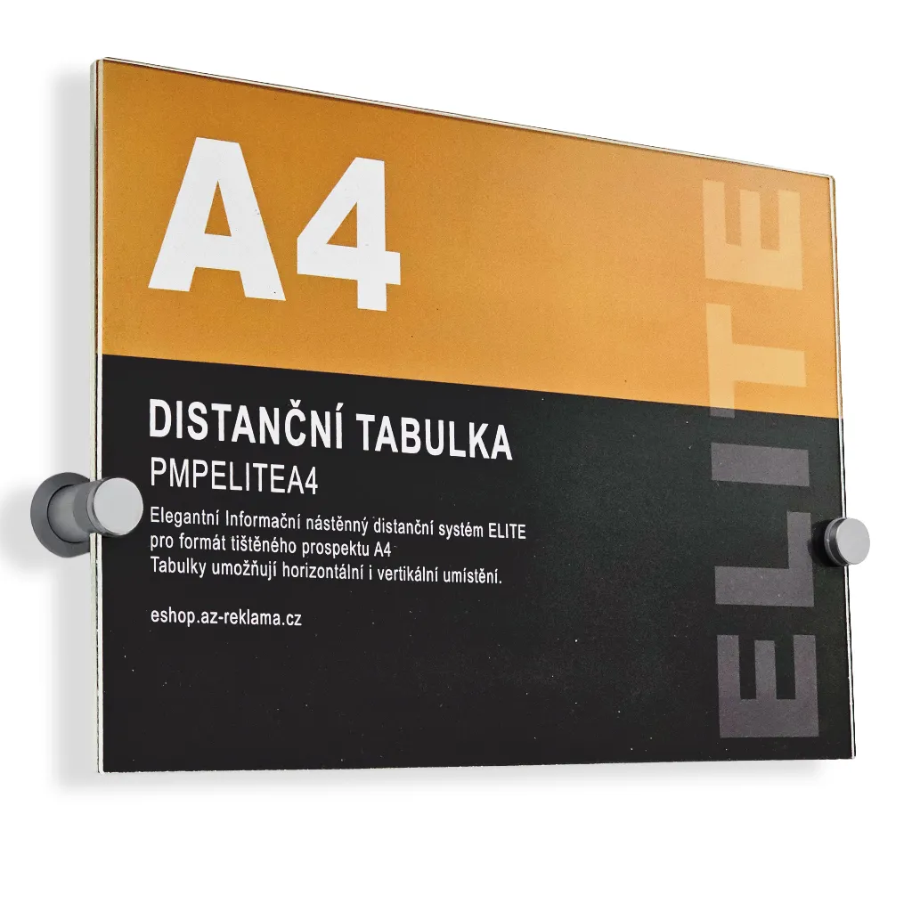 Informační nástěnný distanční systém ELITE pro formát A4 A-Z Reklama CZ