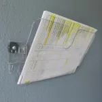 Magnetický zásobník na letáky 1x A4 na výšku - Čirý DURABLE Magnetický zásobník na letáky 1x A4 na výšku - Čirý DURABLE