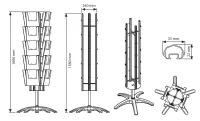 Čtyřstranný stojan Multiside Brochure 20x A4 - Černý A-Z Reklama CZ Čtyřstranný stojan Multiside Brochure 20x A4 - Černý A-Z Reklama CZ