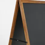 Dřevěný poutač s křídovou tabulí 590x1190 - Tmavě hnědý A-Z Reklama CZ