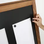Dřevěný poutač s křídovou tabulí 590x780 - Tmavě hnědý A-Z Reklama CZ