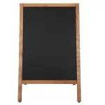 Dřevěný poutač s křídovou tabulí 590x780 - Tmavě hnědý A-Z Reklama CZ