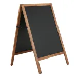Dřevěný poutač s křídovou tabulí 590x780 - Tmavě hnědý A-Z Reklama CZ
