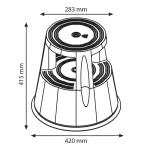 Posuvné plastové stupátko - vysoké 415 mm - Šedé A-Z Reklama CZ