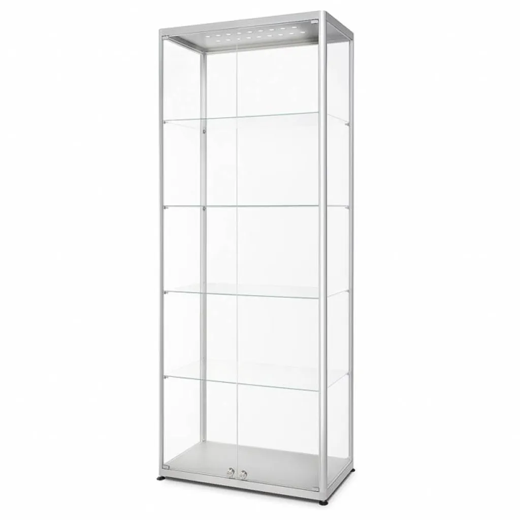 Prosklená osvětlená vitrína 800x2000x400 mm, přední otevírání A-Z Reklama CZ