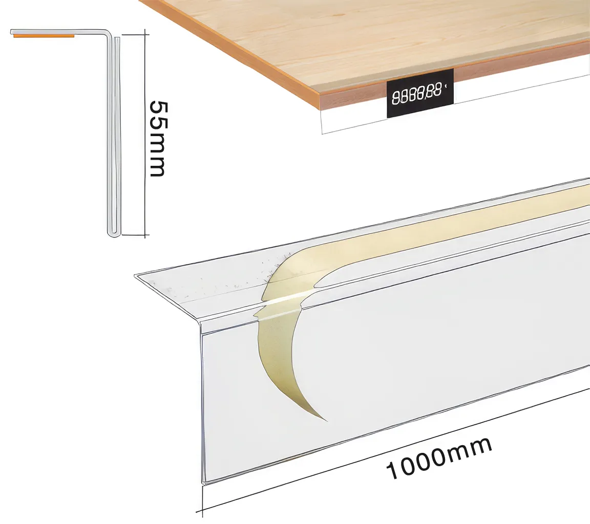 Samolepící cenovková regálová lišta standard - 55x1000mm A-Z Reklama CZ