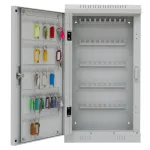 Skříň na klíče 670x370x105 mm, 100 háčků, plné dveře, Šedá Triton