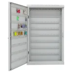 Skříň na klíče 990x620x105 mm, 320 háčků, plné dveře, Šedá Triton