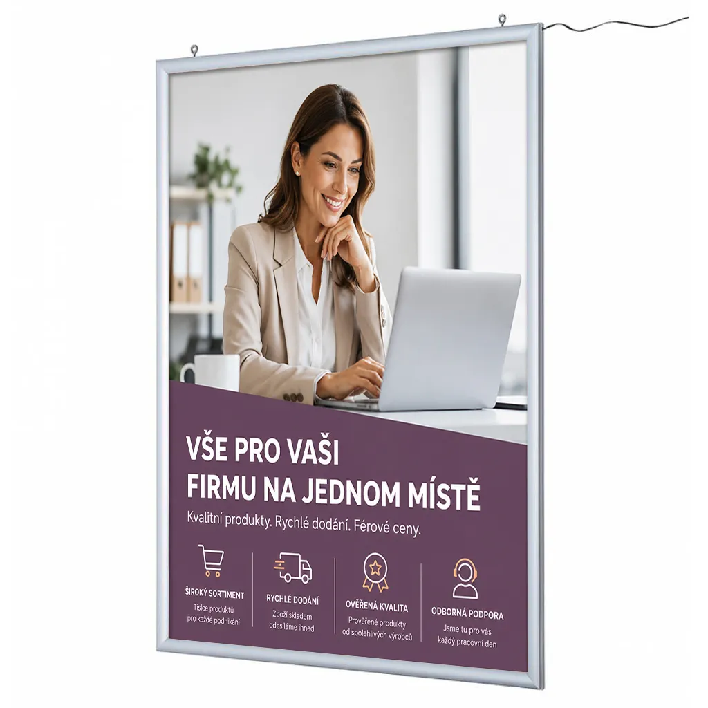 LED Světelný panel na plakáty - A0 Oboustraný A-Z Reklama CZ