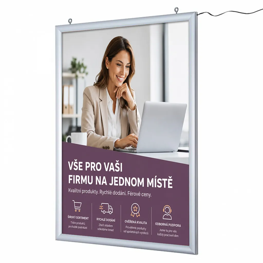 LED Světelný panel na plakáty - A1 Oboustraný A-Z Reklama CZ