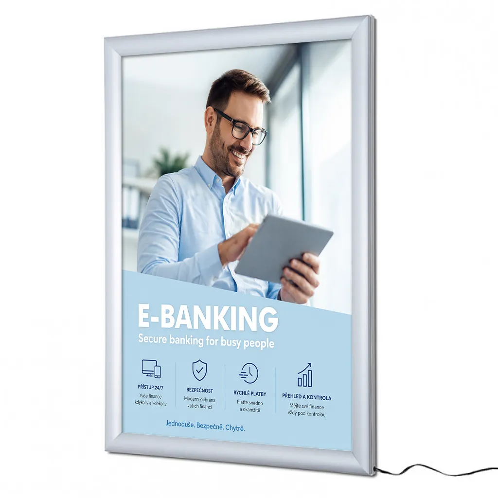 LED Posterlight A2 – jednostranný – světelný rám na plakát A-Z Reklama CZ