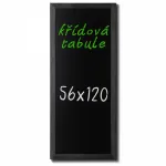 Nástěnná dřevěná křídová tabule Černě lakovaná 56x120 cm A-Z Reklama CZ