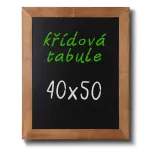 Nástěnná dřevěná křídová tabule světle hnědý lak 40x50 cm A-Z Reklama CZ
