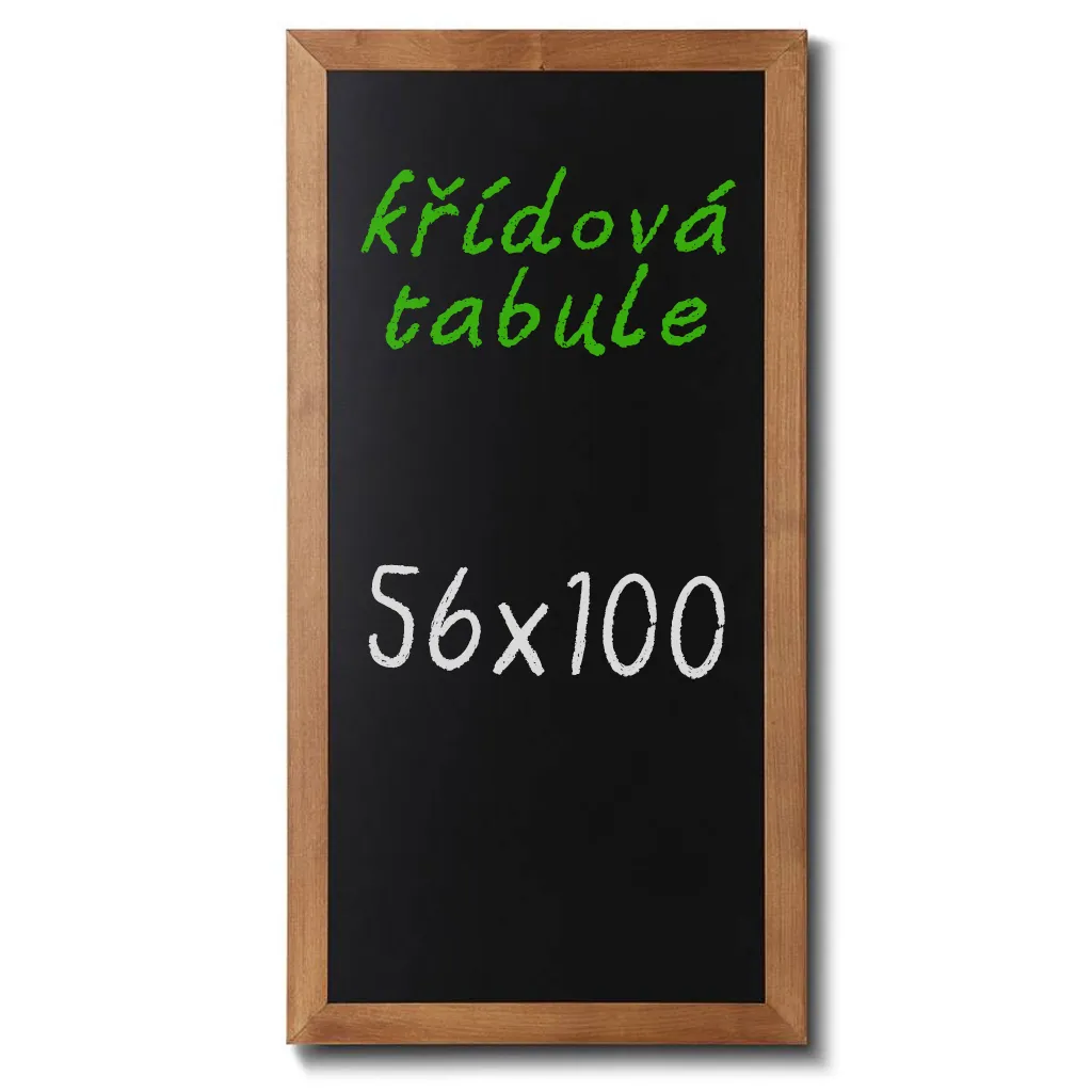 Nástěnná dřevěná křídová tabule světle hnědý lak 56x100 cm A-Z Reklama CZ