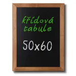 Nástěnná dřevěná křídová tabule světle hnědý lak 50x60 cm