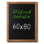 Nástěnná dřevěná křídová tabule světle hnědý lak 60x80 cm