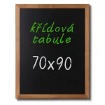 Nástěnná dřevěná křídová tabule světle hnědý lak 70x90 cm A-Z Reklama CZ