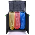 Venkovní třídicí skříň Keter Moby Compact Store pro 3 pytle po 110 l Venkovní třídicí skříň Keter Moby Compact Store pro 3 pytle po 110 l