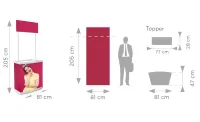 Plastový promostánek s topperem pro logo A-Z Reklama CZ Plastový promostánek s topperem pro logo A-Z Reklama CZ