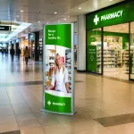 Reklamní LED světelný Totem - design Arcuato 2xB1 A-Z Reklama CZ