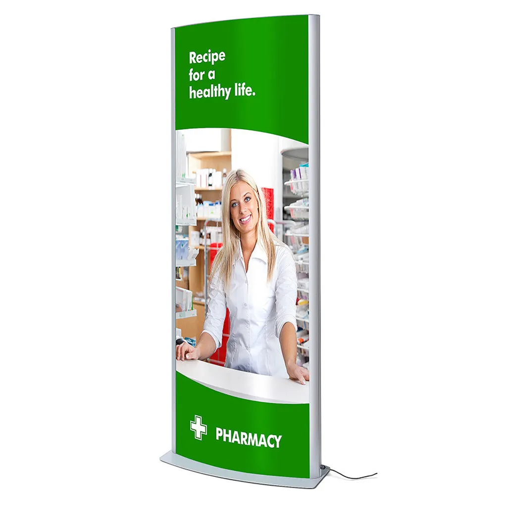 Reklamní LED světelný Totem - design Arcuato 2xB1 A-Z Reklama CZ