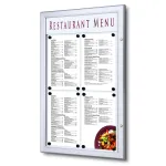 Venkovní menu vitríny s prostorem pro logo