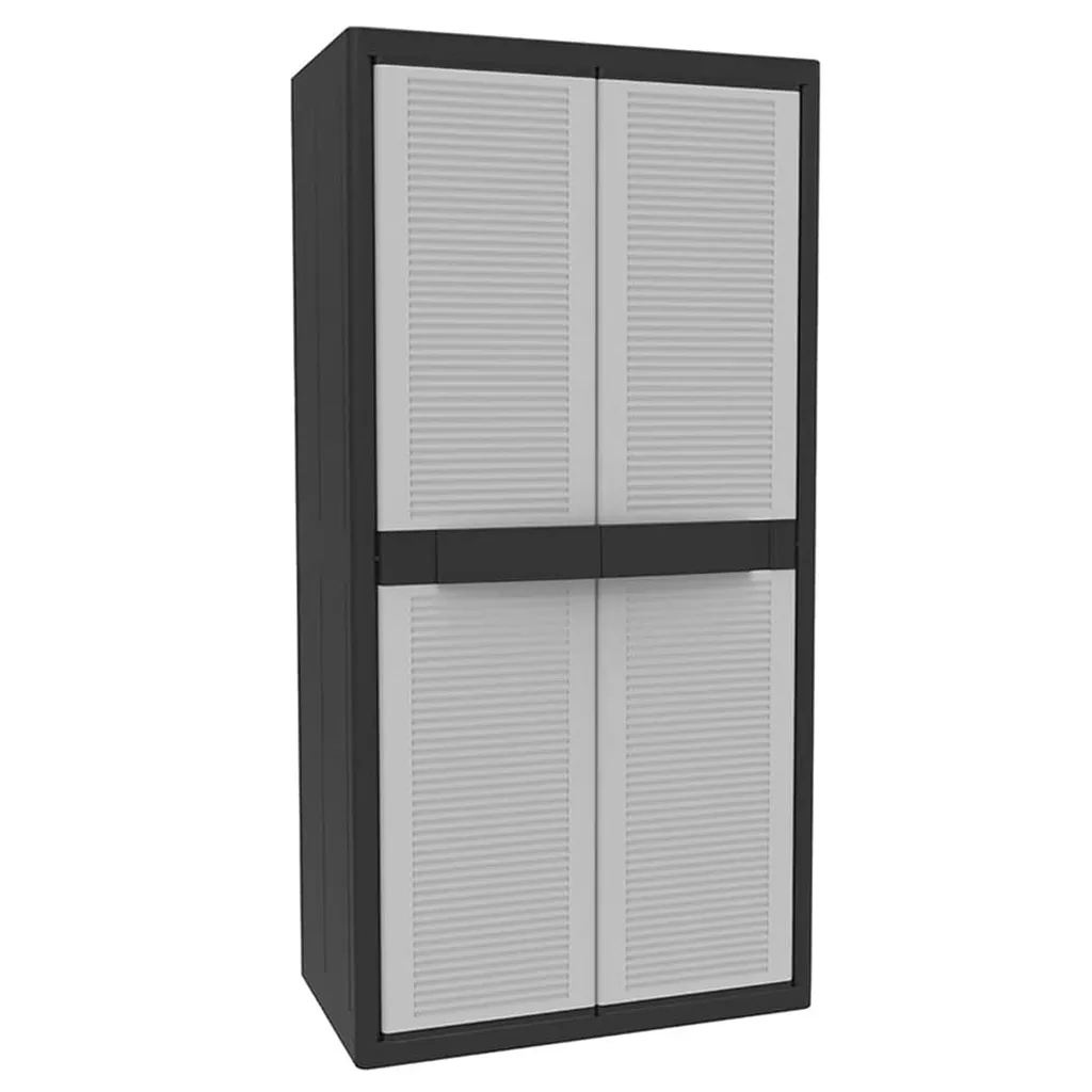 Plastová skříň Terry Jumbo Q Black XL 3900 s děleným vnitřním prostorem